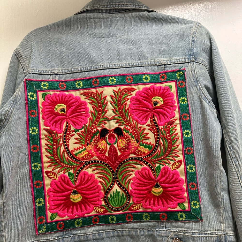 Locally made Jean jacket with embroidery